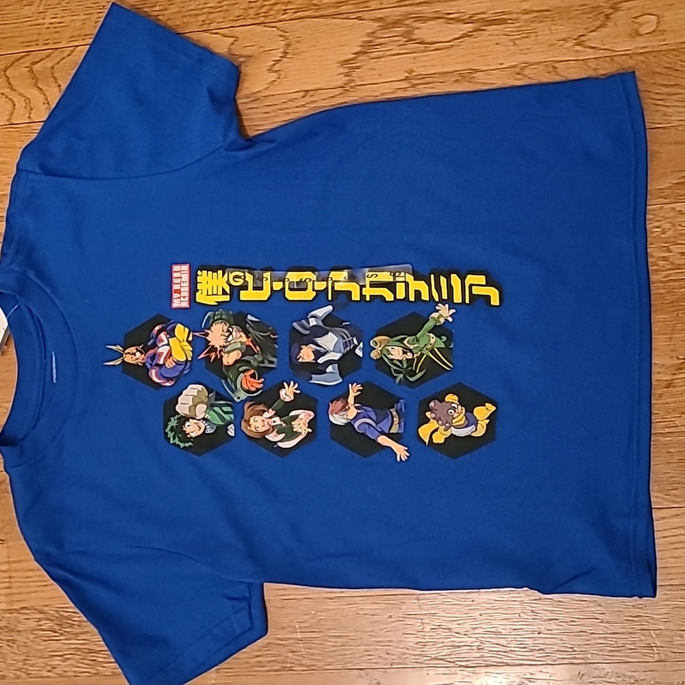 MY HETO ACADEMIA BOYS BLUE SHORT SLEEVE T-SHIRT SIZE SMALL